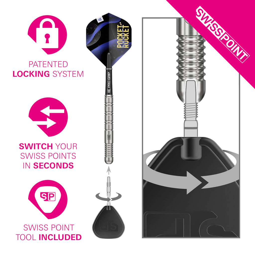 TARGET - Justin Hood - Steel Tip Swiss Point - 90% Tungsten Darts