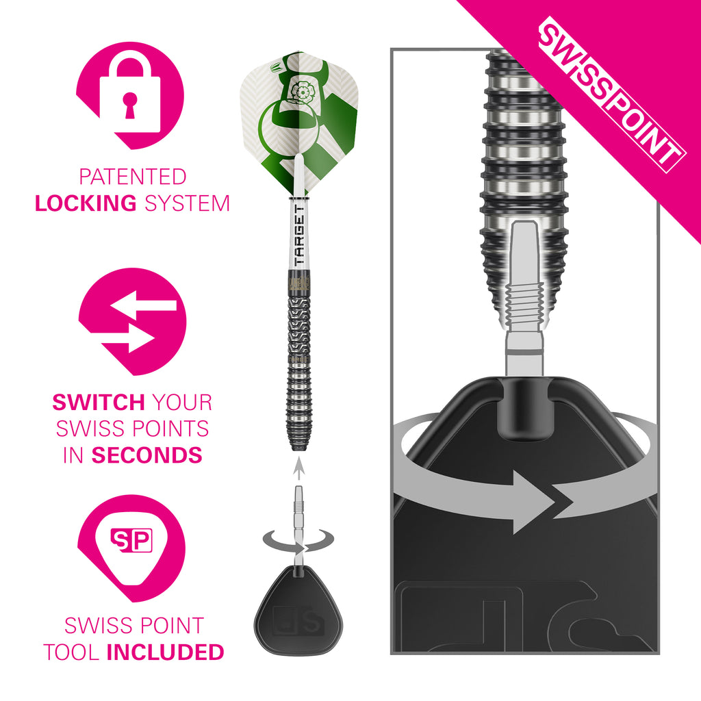TARGET - Charlie Manby - Steel Tip Swiss Point - 95% Tungsten Darts