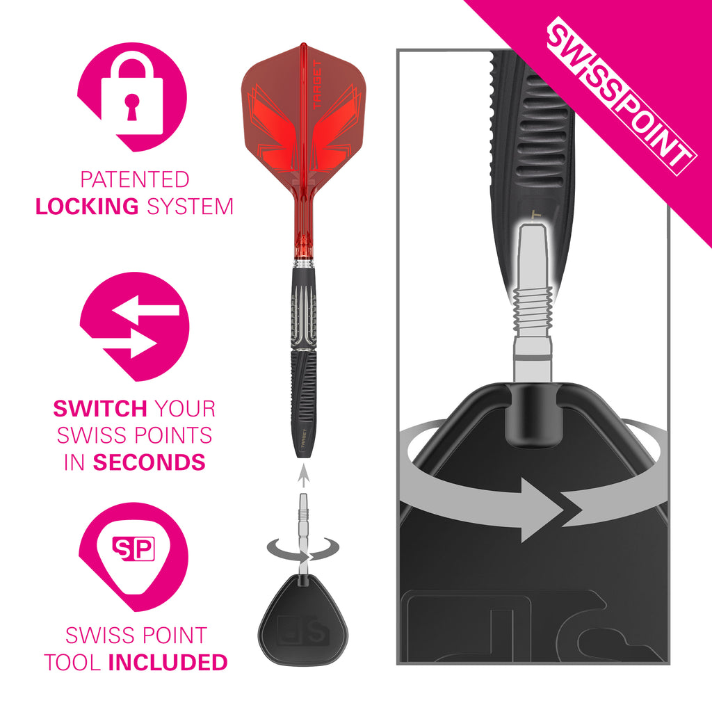 TARGET - SHIFT - Steel Tip Swiss Point - 90% Tungsten Darts