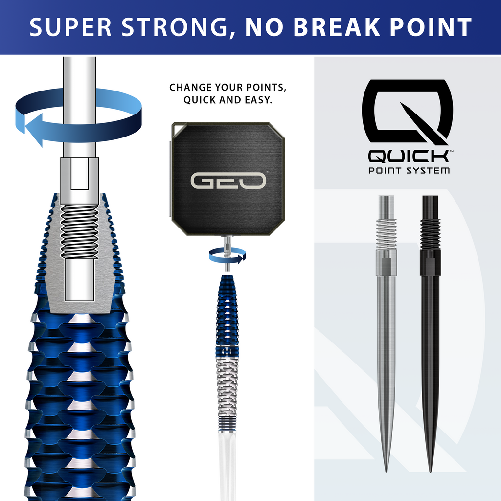 HARROWS - 24g Geo 02 Quick Point Darts - 90% Tungsten