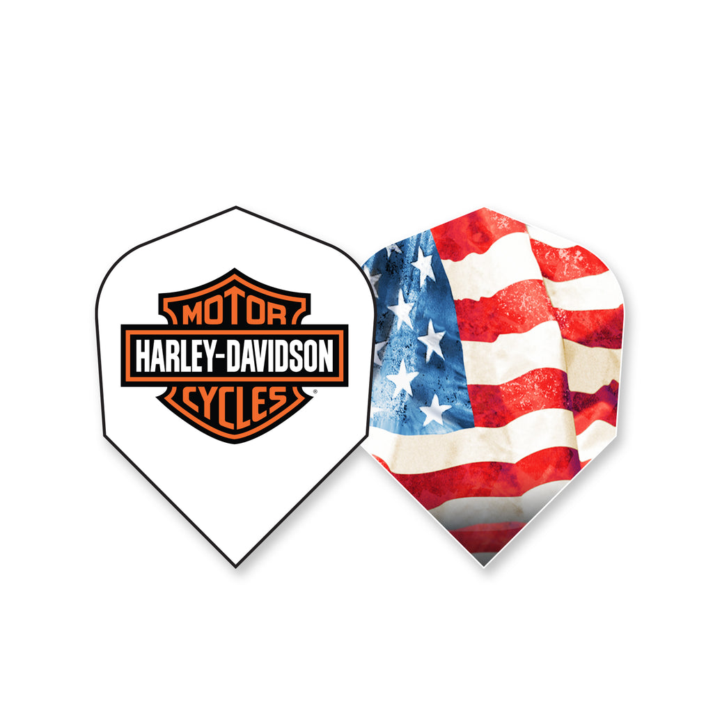HARLEY DAVIDSON - Official Licensed Dart Flights - US FLAG - Standard Size - 100 Micron