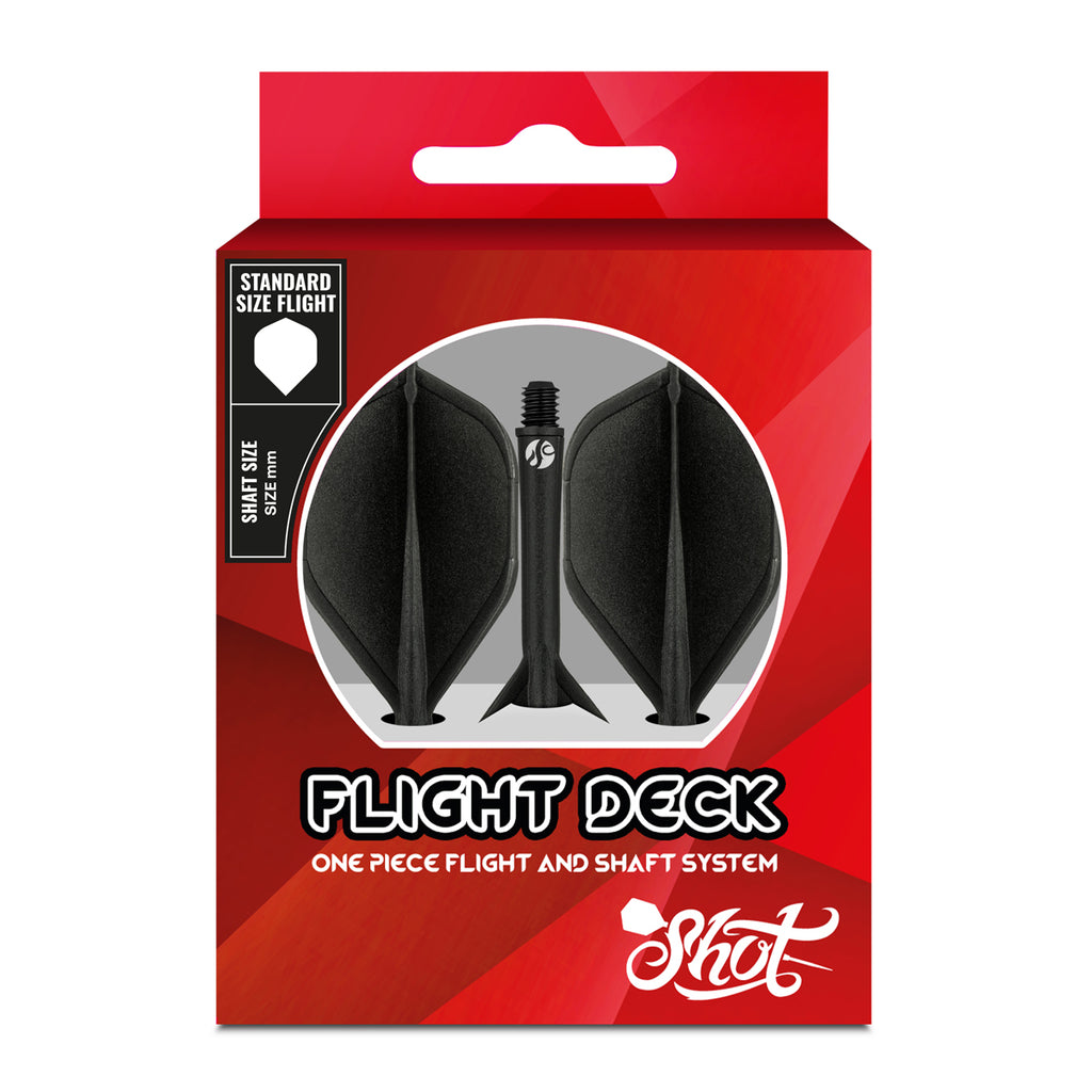 SHOT - FLIGHT DECK - ONE PIECE Dart and Flight System - BLACK