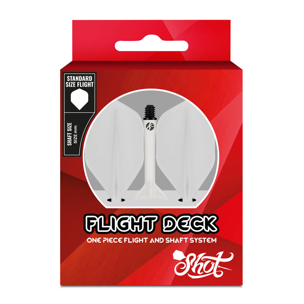 SHOT - FLIGHT DECK - ONE PIECE Dart and Flight System - WHITE