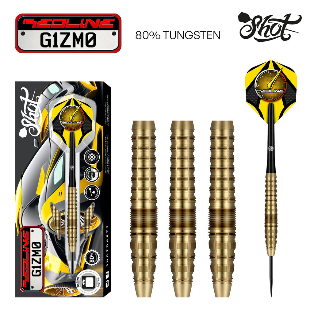 SHOT - Redline G1ZM0 Steel Tip Dart Set - 80%Tungsten - 25g