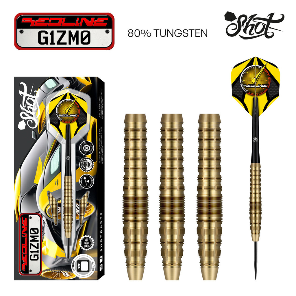 SHOT - Redline G1ZM0 Steel Tip Dart Set - 80%Tungsten - 24g