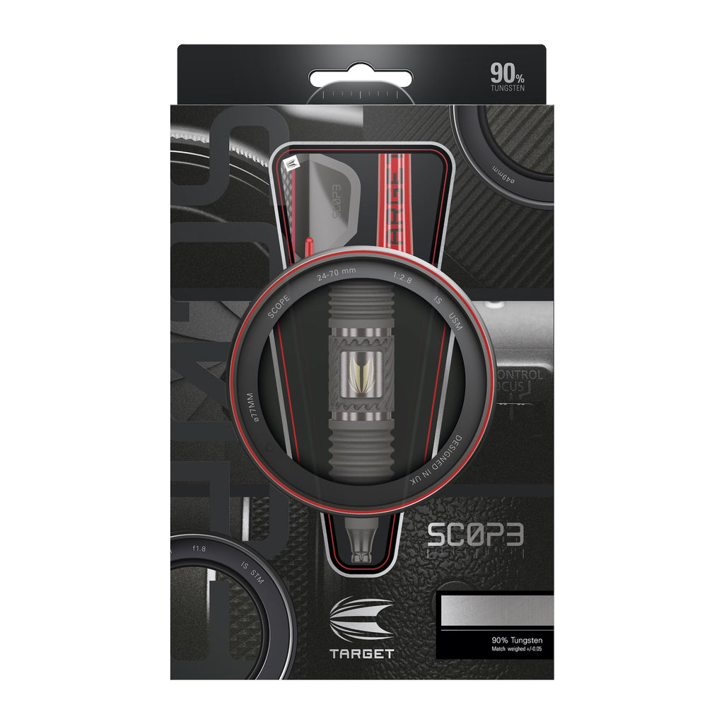 TARGET - Scope SP01 Swiss Point Steel Tip Darts - 90% Tungsten - 23g