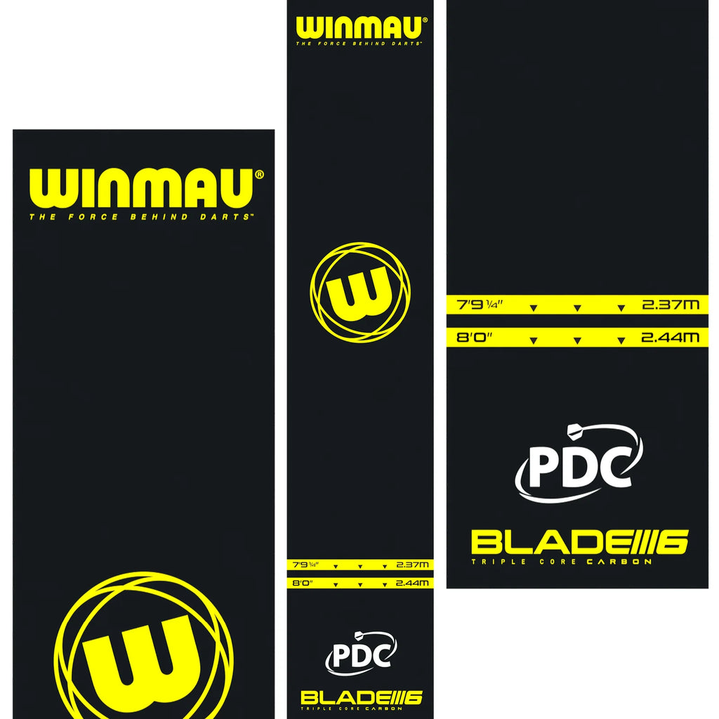 WINMAU -  PRO ZONE Essential PVC DART MAT - BLACK and YELLOW