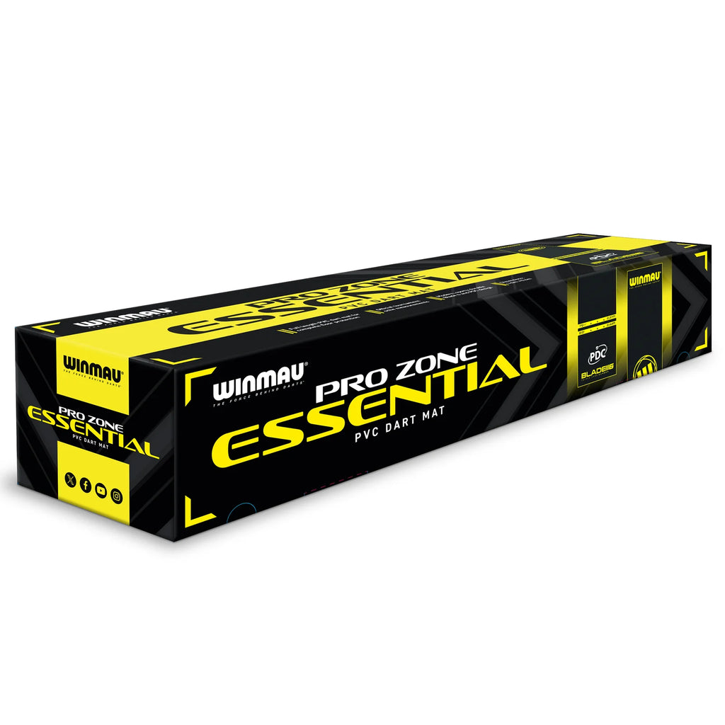 WINMAU -  PRO ZONE Essential PVC DART MAT - BLACK and YELLOW
