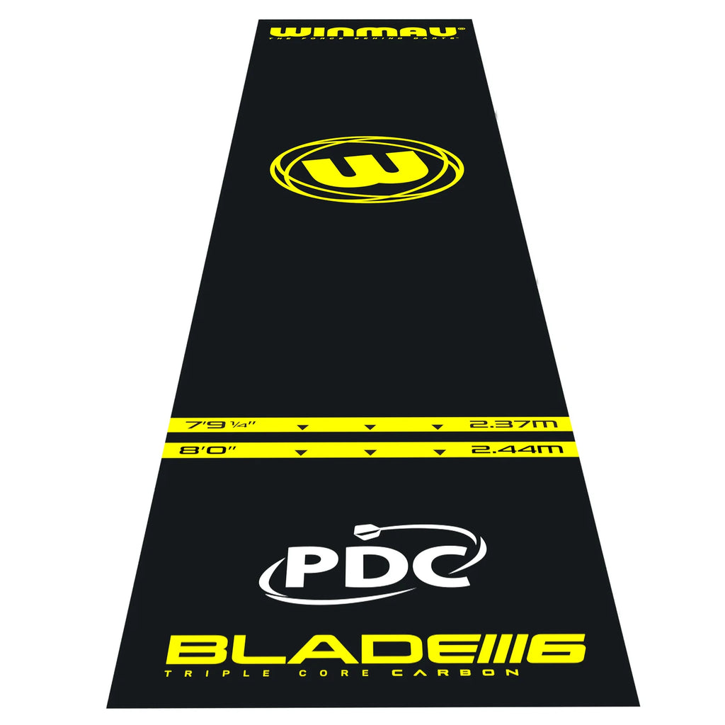 WINMAU -  PRO ZONE Essential PVC DART MAT - BLACK and YELLOW