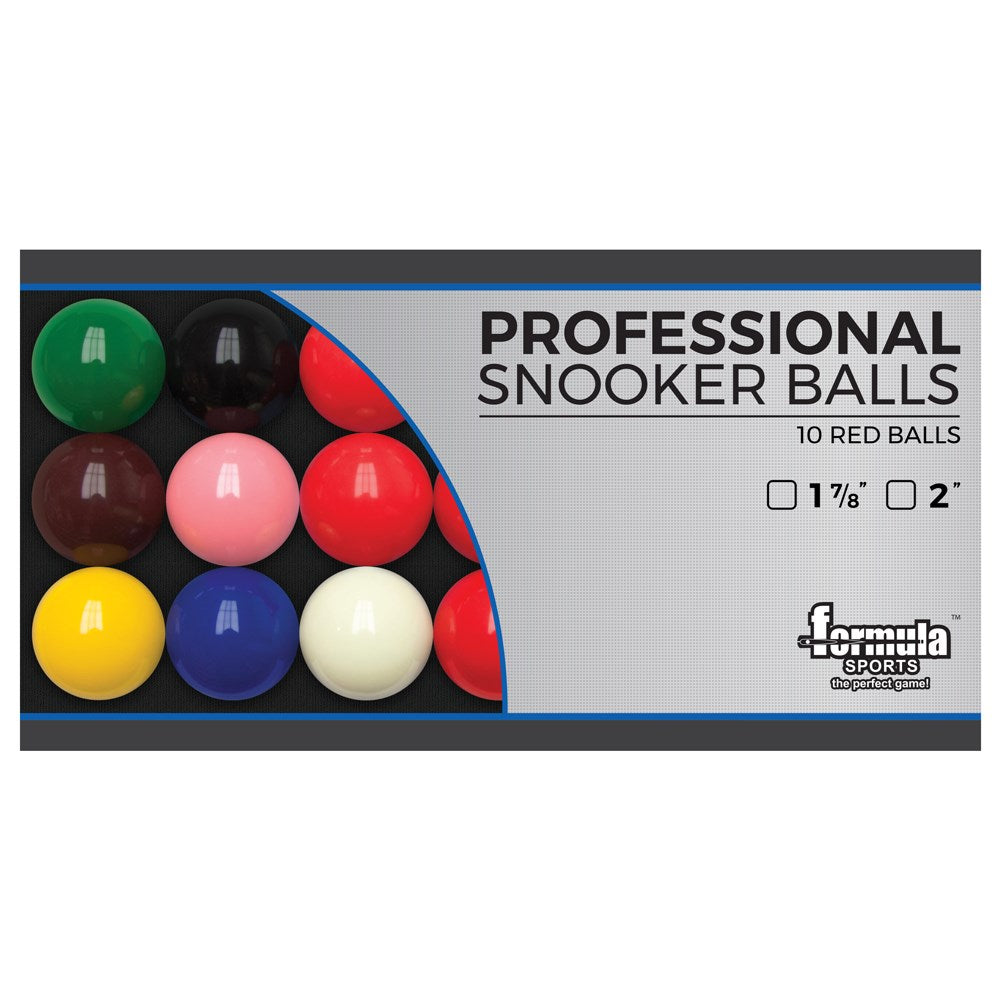 FORMULA - Professional Snooker Balls 1 7/8" Boxed