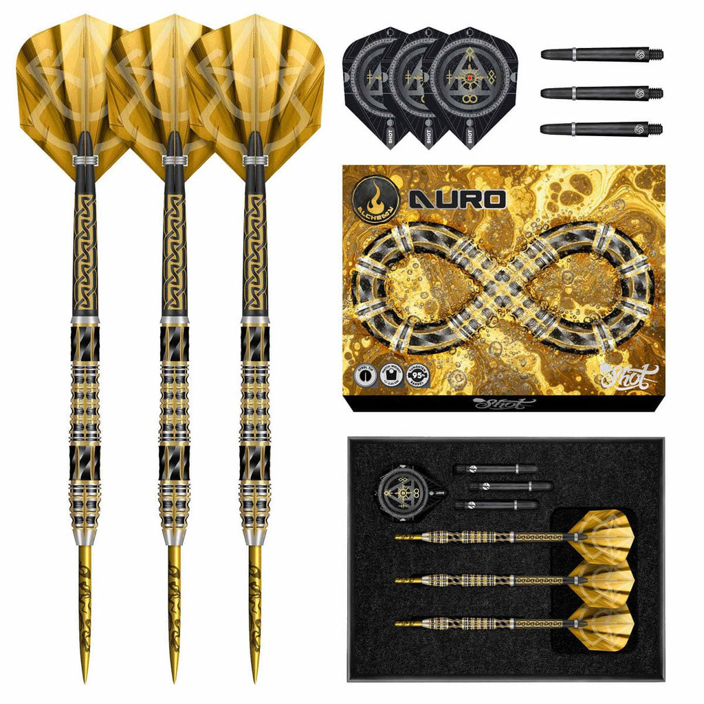 SHOT - 25g - Alchemy Auro - 95% Tungsten - Steel Tip Darts
