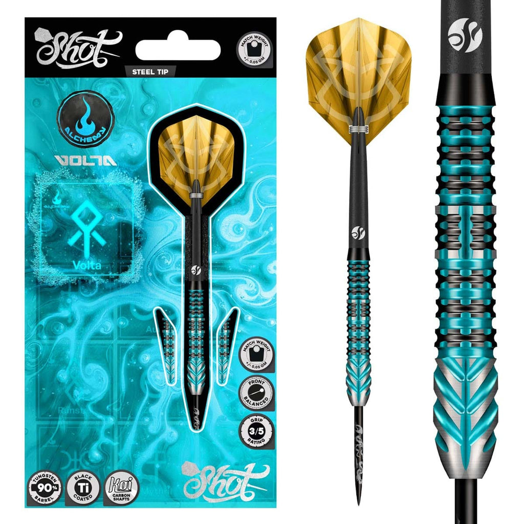 SHOT - 23g - Alchemy Volta - 90% Tungsten - Steel Tip Darts