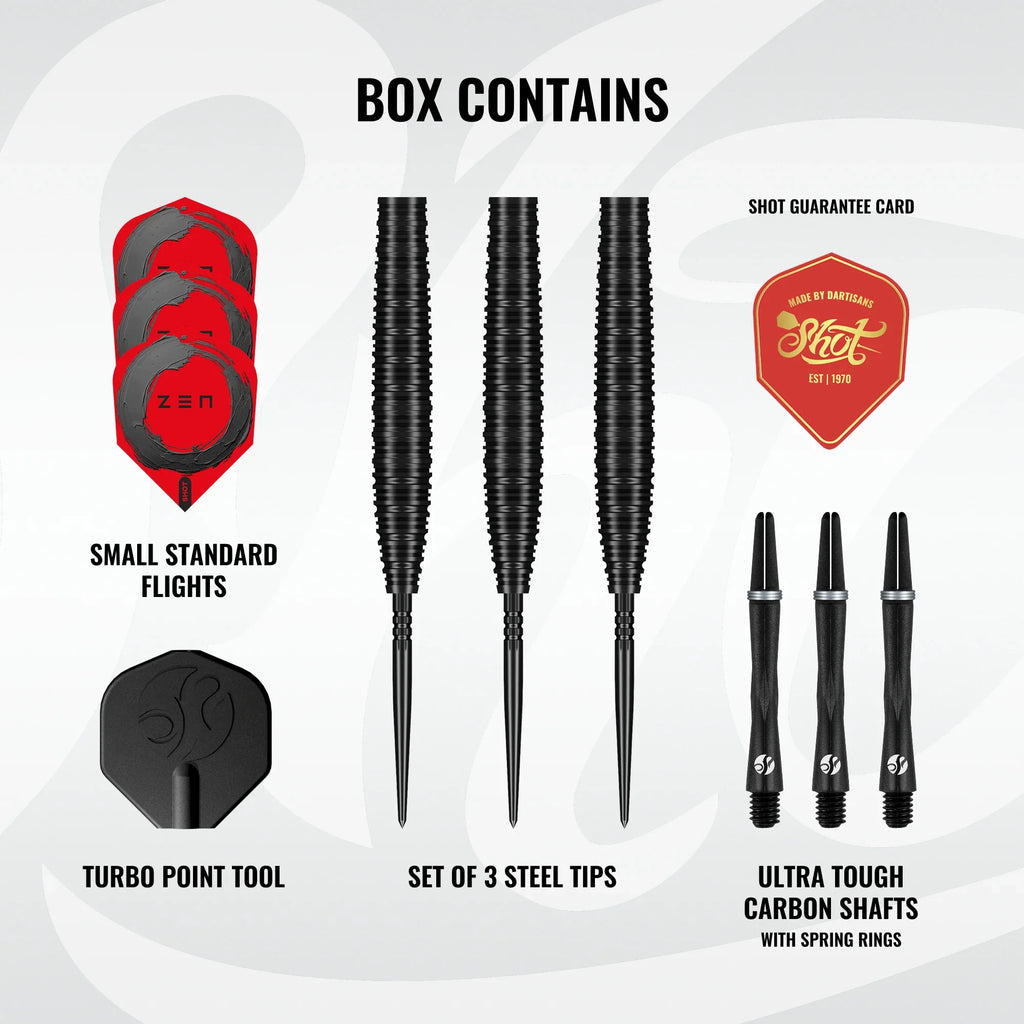 SHOT - Zen MISSILE Dart Set - 90% Tungsten - Turbo Point - 22/23/24g