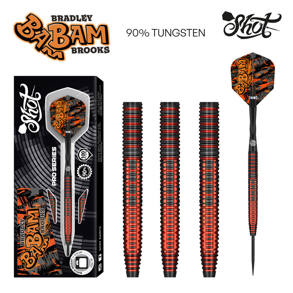SHOT - BRADLEY BROOKS Dart Set  - 90% TUNGSTEN - 25g