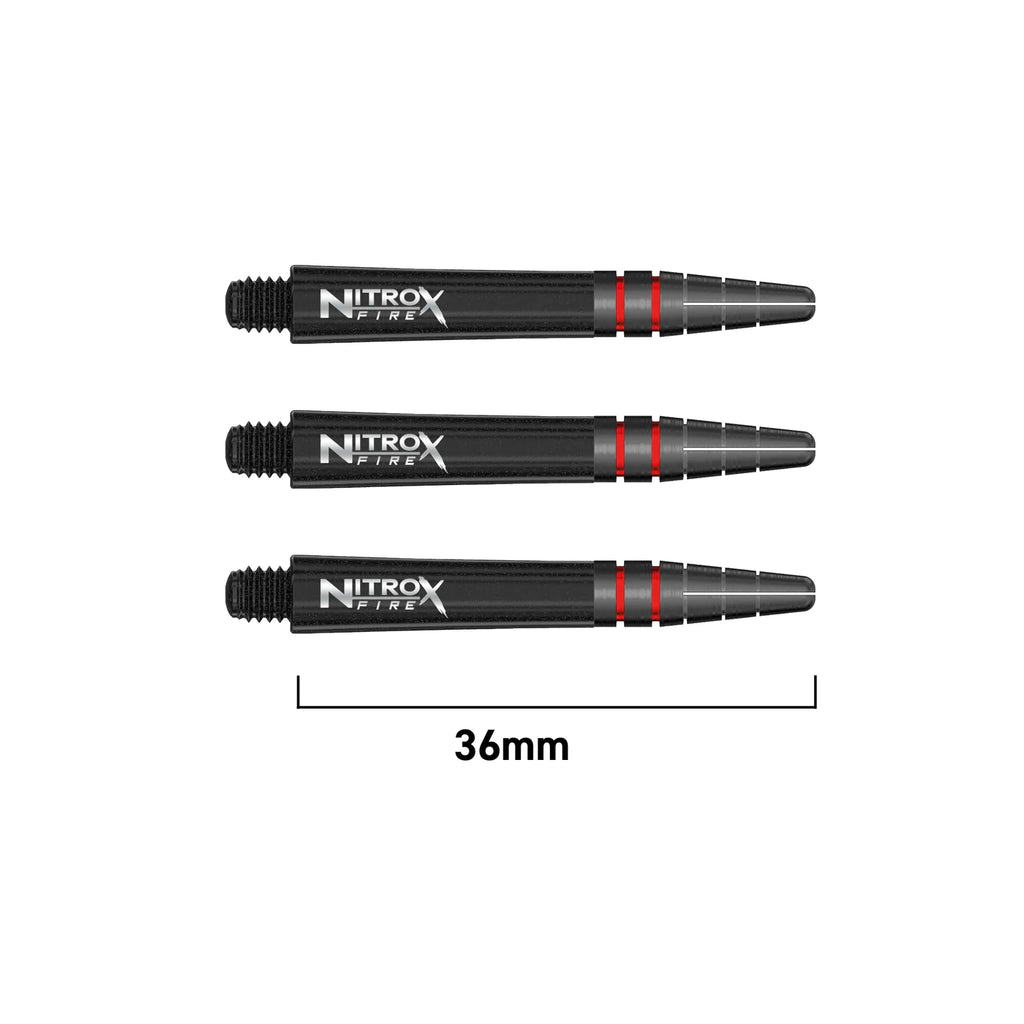 RED DRAGON - Nitro X FIRE Composite Dart Shafts - 36mm SHORT