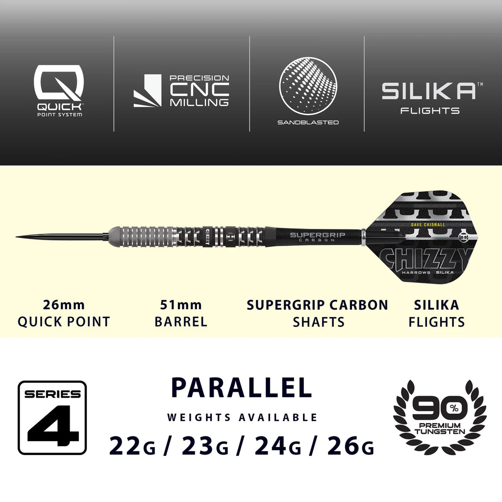 HARROWS - CHIZZY S4 QUICK POINTDarts - 90% Tungsten - 24g