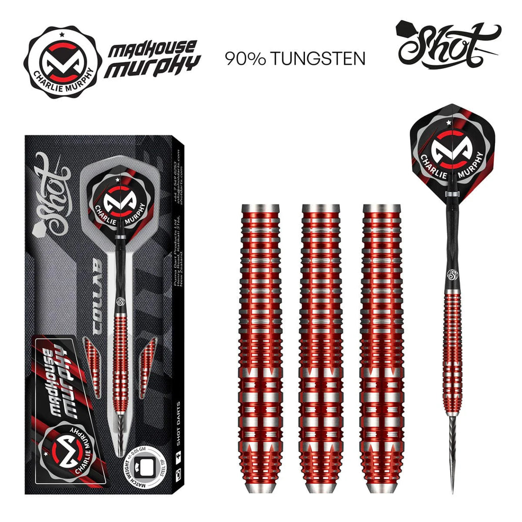 SHOT - Collab CHARLIE MURPHY Darts Set - 90% Tungsten - 23g
