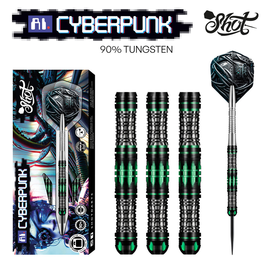 SHOT - AI CYBERPUNK Dart Set - 90% Tungsten - 24g