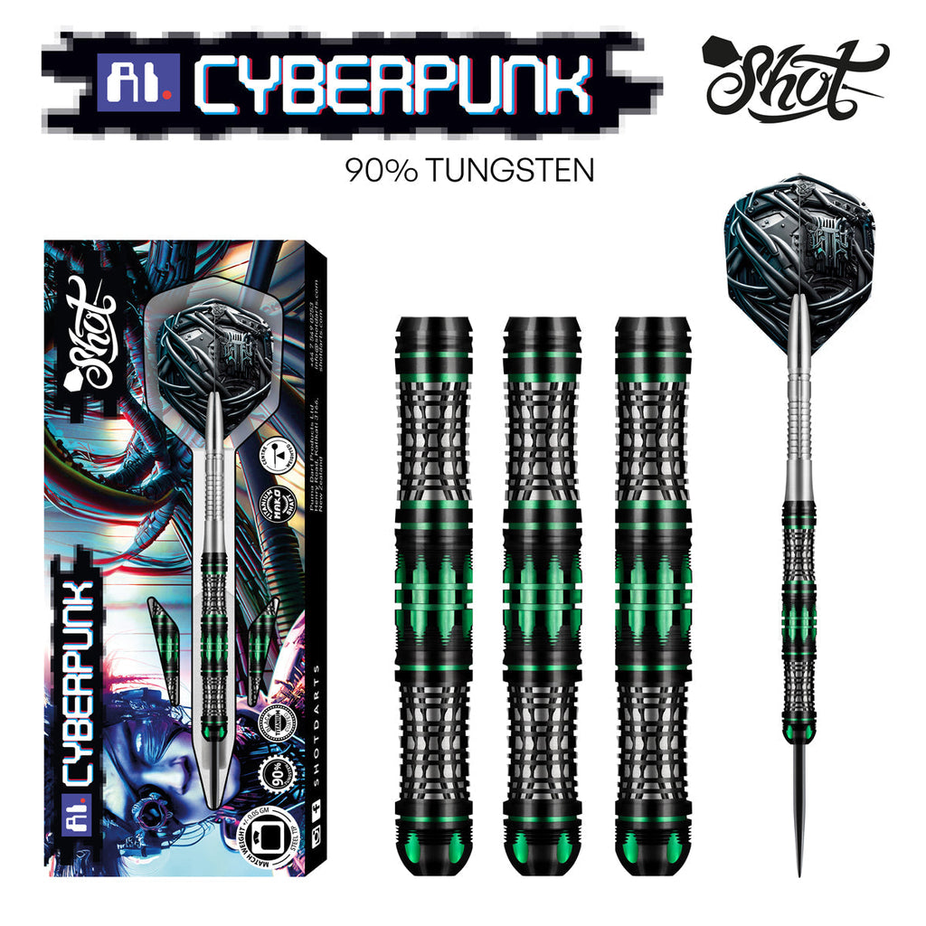 SHOT - AI CYBERPUNK Dart Set - 90% Tungsten - 25g