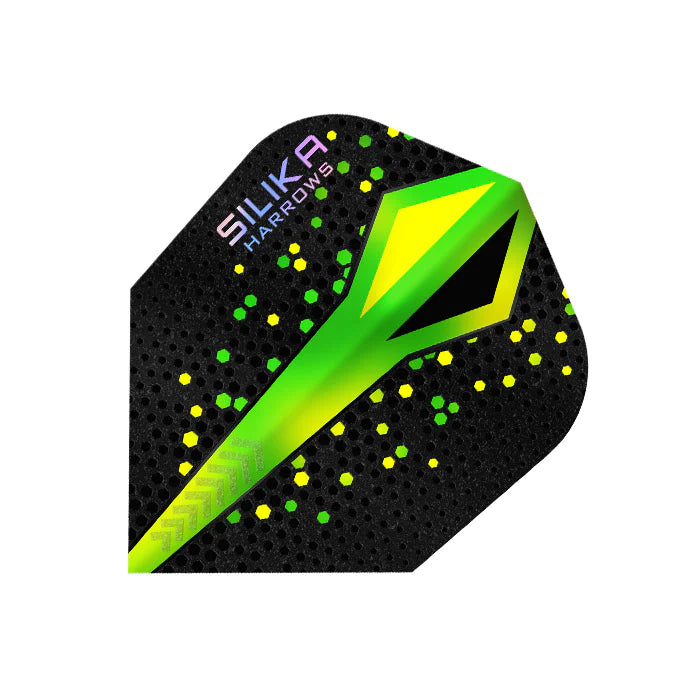 HARROWS - SILIKA COLOURSHIFT Flights - Standard Small NO6 Shape - GREEN
