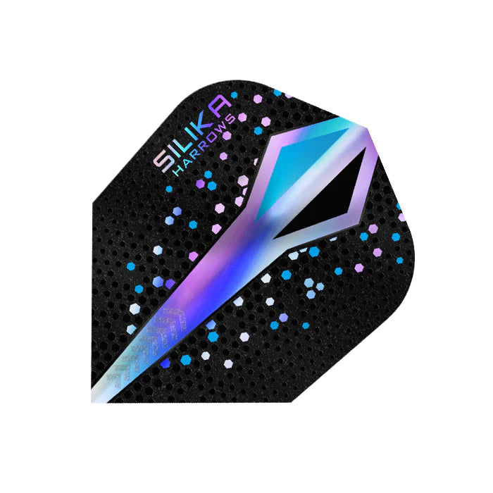 HARROWS - SILIKA COLOURSHIFT Flights - Standard Small NO6 Shape - SILVER