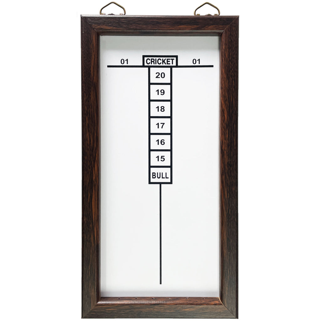 CRICKET & '01 WHITEBOARD - Also Holds 2 Sets of Darts