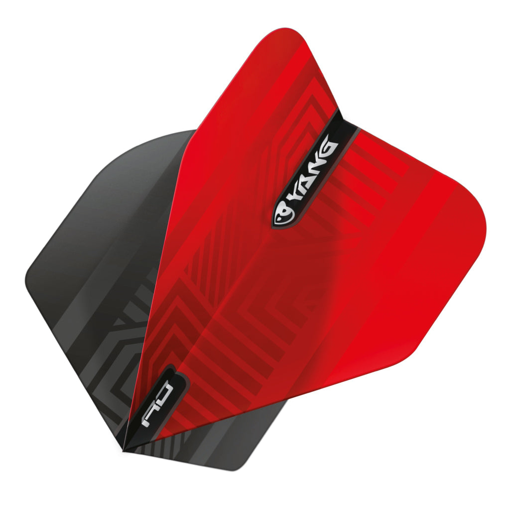 RED DRAGON - Red and Black Yin Yang Dart Flights - Standard Shape
