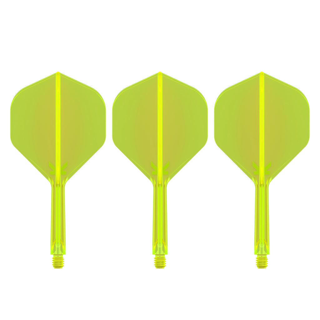 TARGET - K-FLEX All-In-One Moulded Flights NO2 Size - Neon Yellow