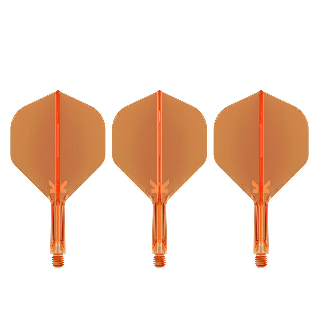 TARGET - K-FLEX All-In-One Moulded Flights NO2 Size - Neon Orange