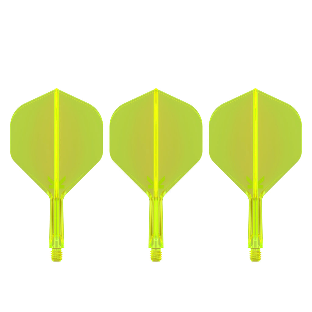 TARGET - K-FLEX All-In-One Moulded Flights NO2 Size - Neon Yellow