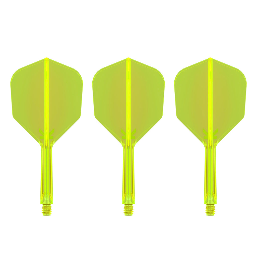 TARGET - K-FLEX All-In-One Moulded Flights NO6 Size - Neon Yellow