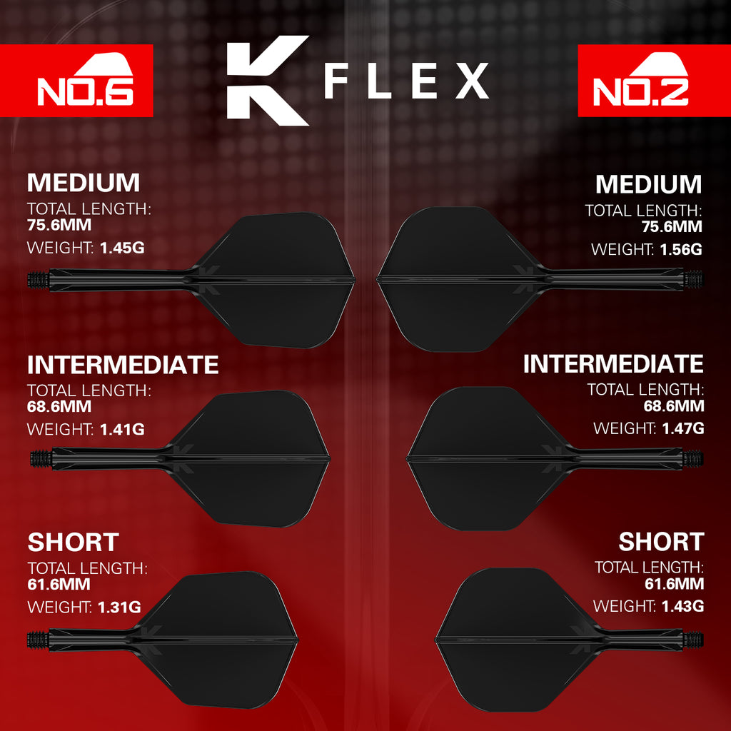 TARGET - K-FLEX NO2 Size - Luke Littler World Champ - All-In-One Moulded Flights