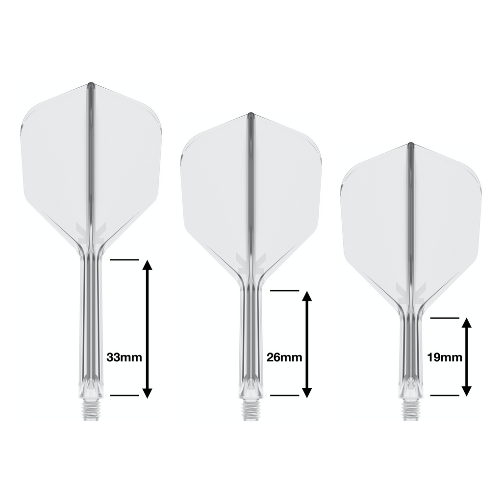 TARGET - K-FLEX All-In-One Moulded Flights NO6 Size - CLEAR