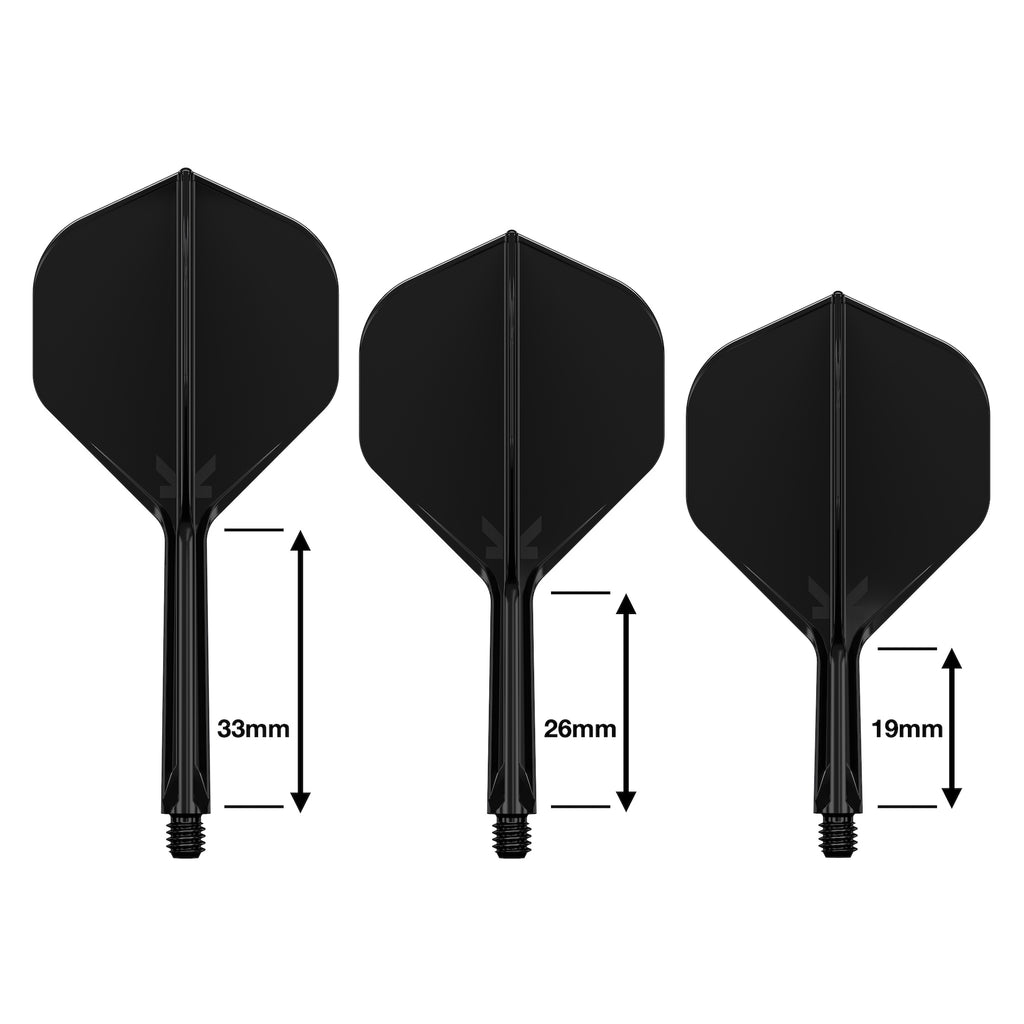 TARGET - K-FLEX All-In-One Moulded Flights NO2 Size - BLACK