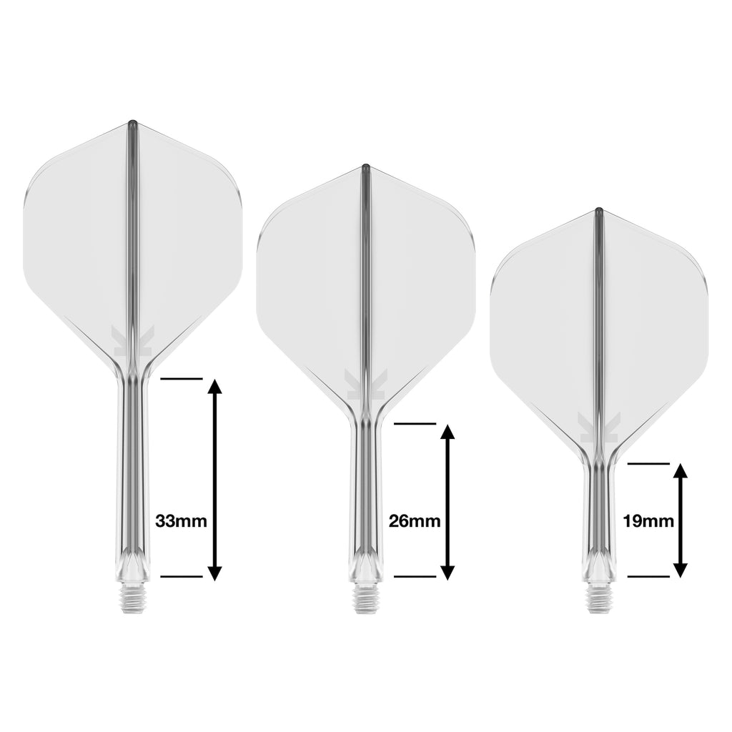 TARGET - K-FLEX All-In-One Moulded Flights NO2 Size - CLEAR
