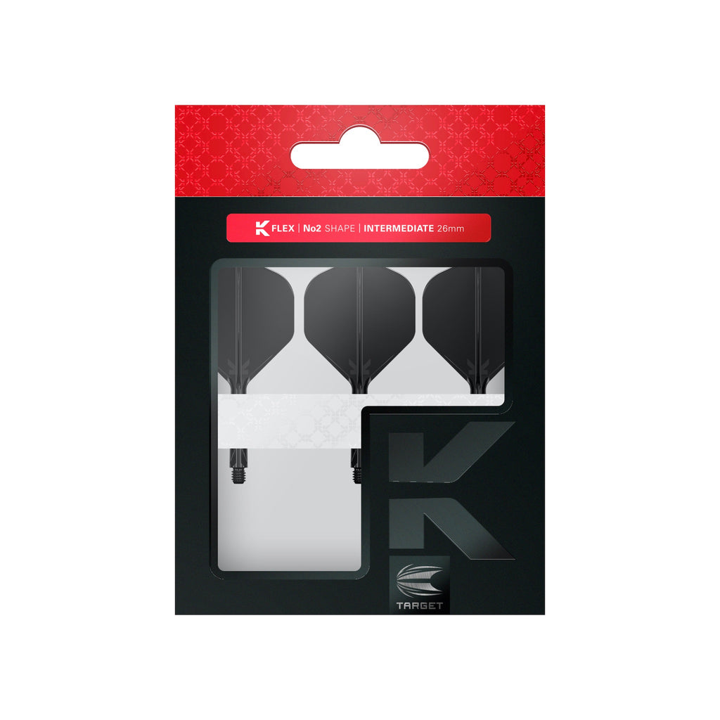 TARGET - K-FLEX All-In-One Moulded Flights NO2 Size - BLACK