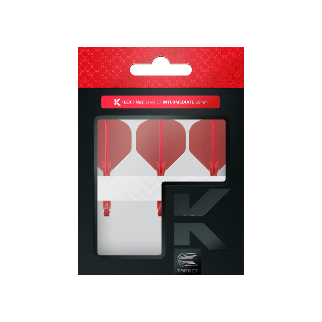 TARGET - K-FLEX All-In-One Moulded Flights NO2 Size - RED
