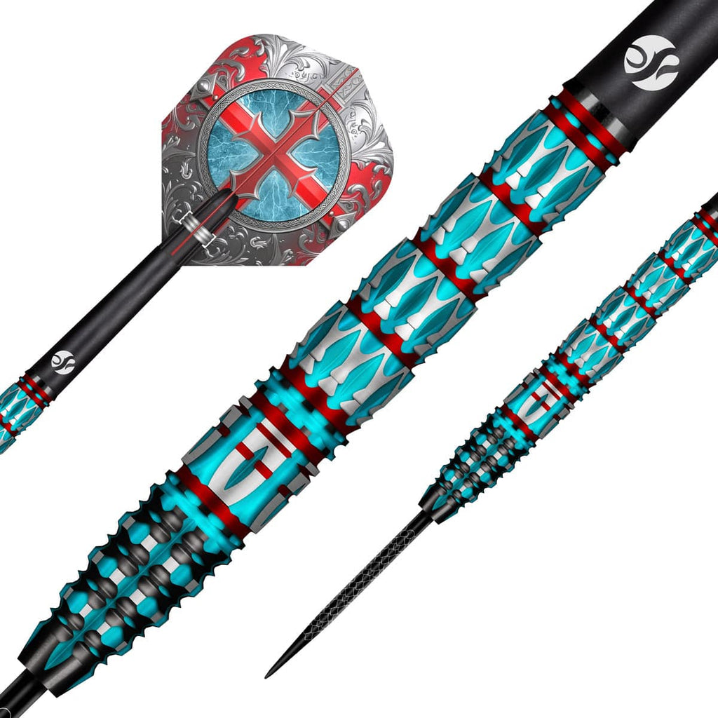 SHOT - 25g - Future Knights St George - 95% Tungsten - Steel Tip Darts Set