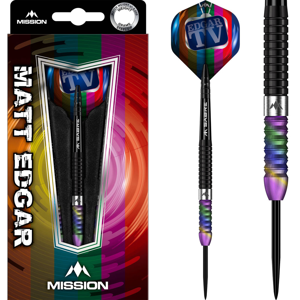 MISSION - Matthew Edgar Darts - 90% Tungsten - Black & Coral PVD 21/23/25g
