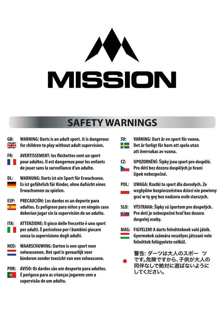 MISSION - Spiro Darts - 90% Tungsten - Black Graphite PVD 22/24g