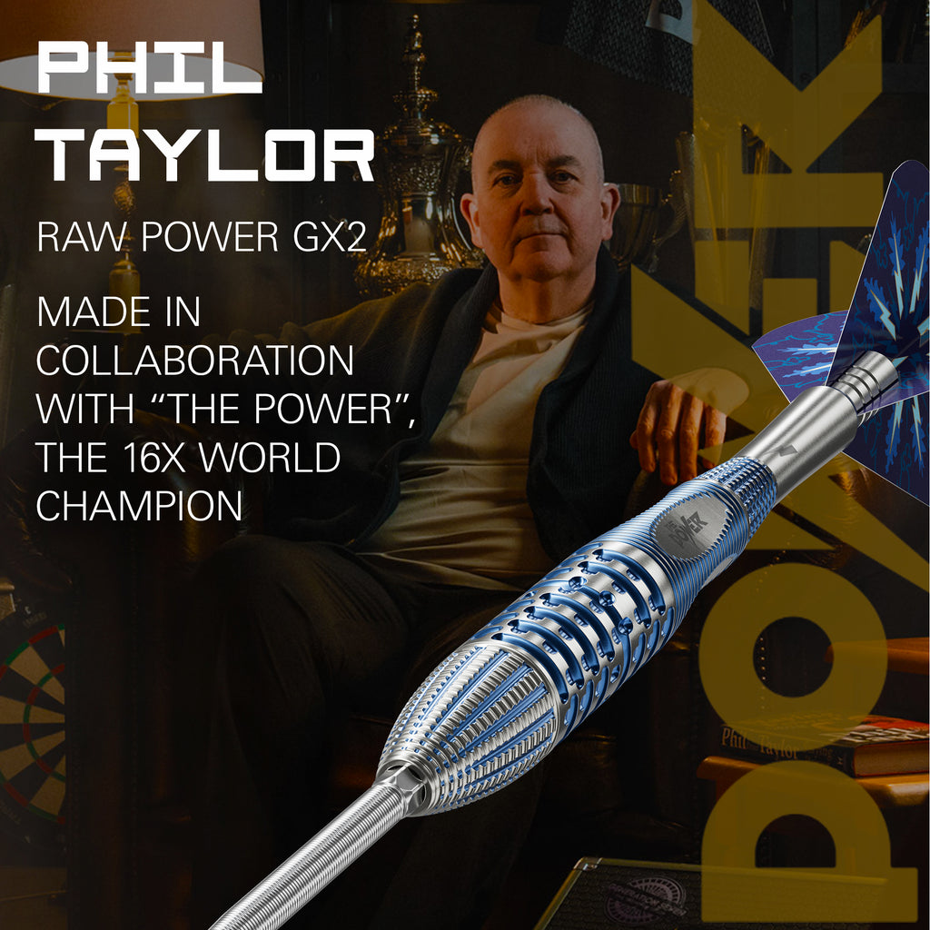 TARGET - 22g - Phil Taylor GX2 - Steel Tip Swiss Point - 95% Tungsten Darts
