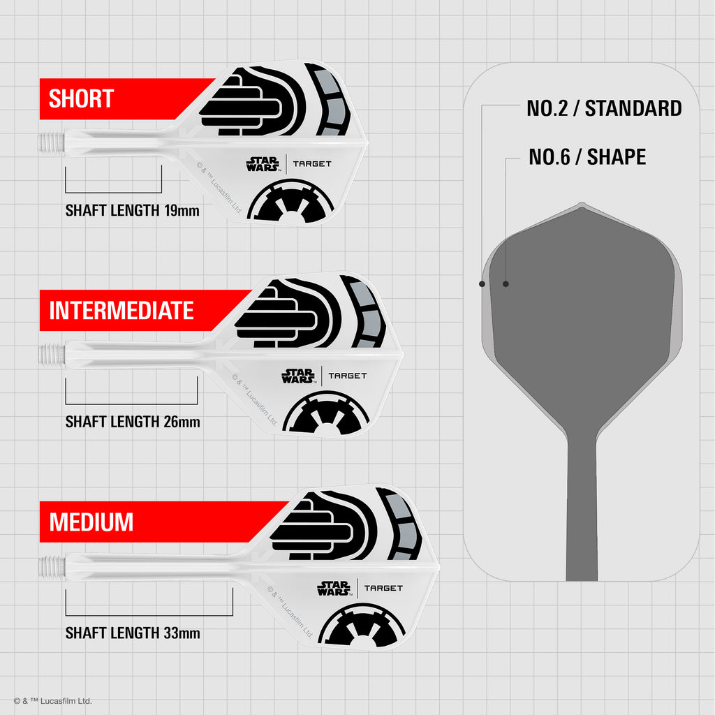 PRE ORDER FOR 11/11/25 - TARGET x STAR WARS - K-FLEX NO6 Shape - Storm Trooper - All-In-One Moulded Flights