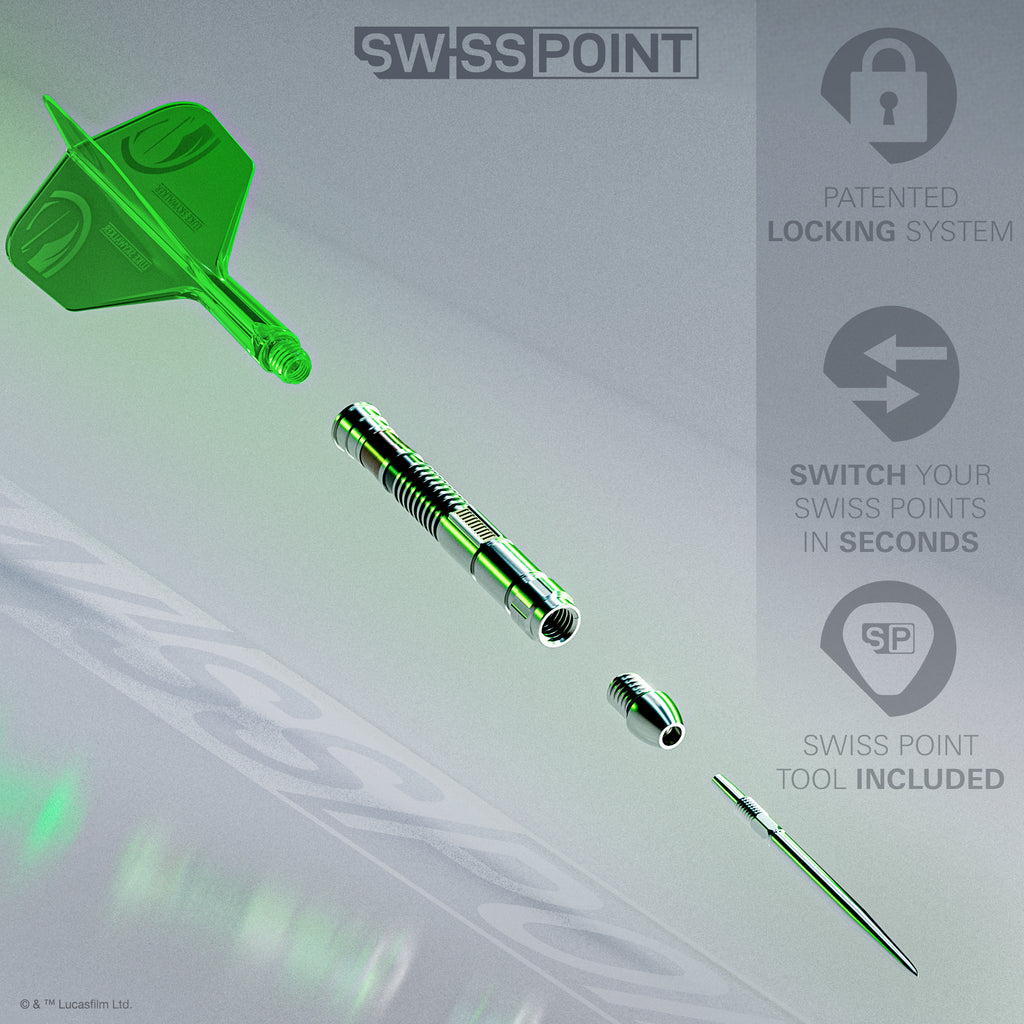 PRE ORDER FOR 11/11/25 - TARGET x STAR WARS - Luke Skywalker 'The Jedi Knight' Light Sabre 24g - LIMITED EDITION - Steel Tip Swiss Point - 95% Tungsten Darts