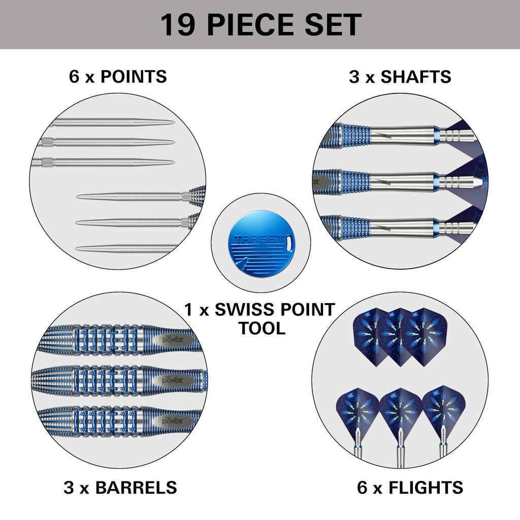 TARGET - 22g - Phil Taylor GX2 - Steel Tip Swiss Point - 95% Tungsten Darts