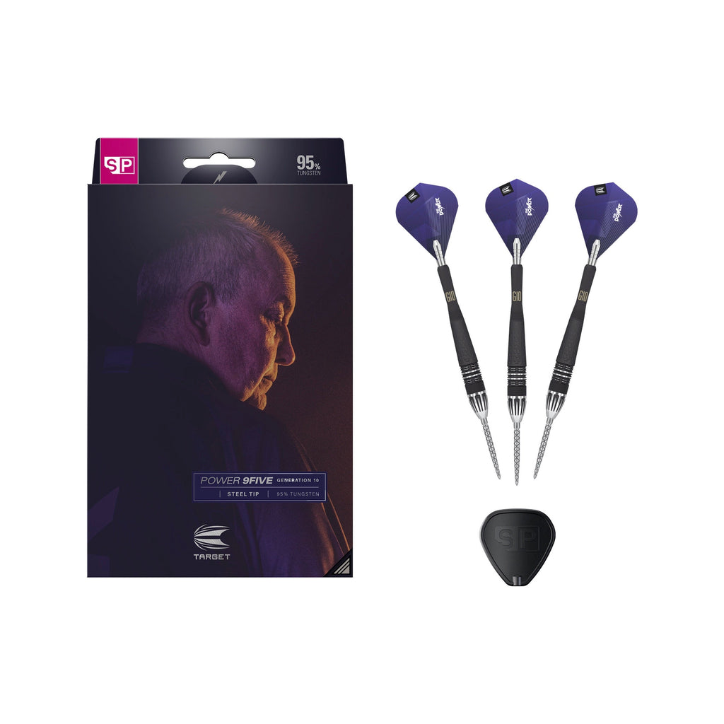 TARGET - Phil Taylor Power 9FIVE GEN10 Steel Tip Darts - 95% Tungsten - 22g