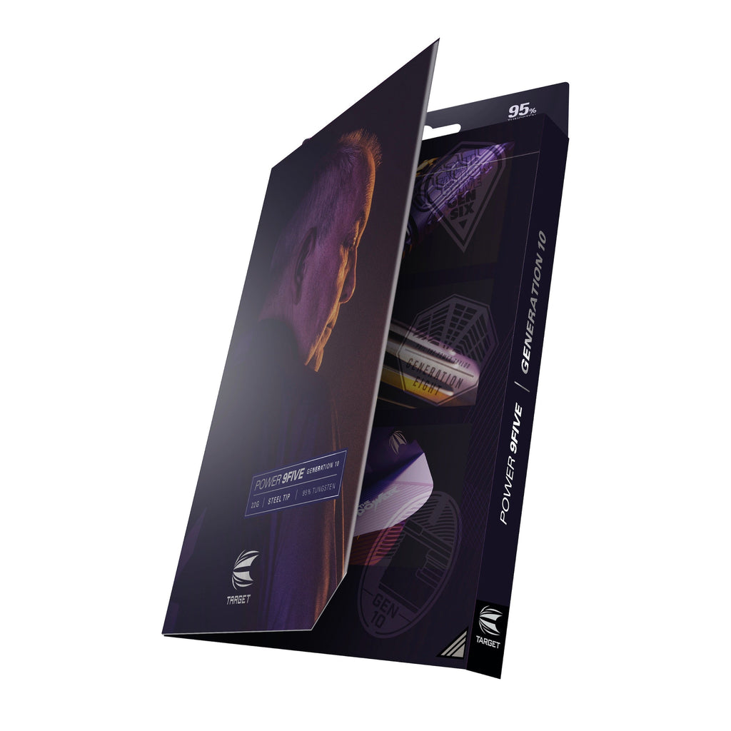 TARGET - Phil Taylor Power 9FIVE GEN10 Steel Tip Darts - 95% Tungsten - 22g