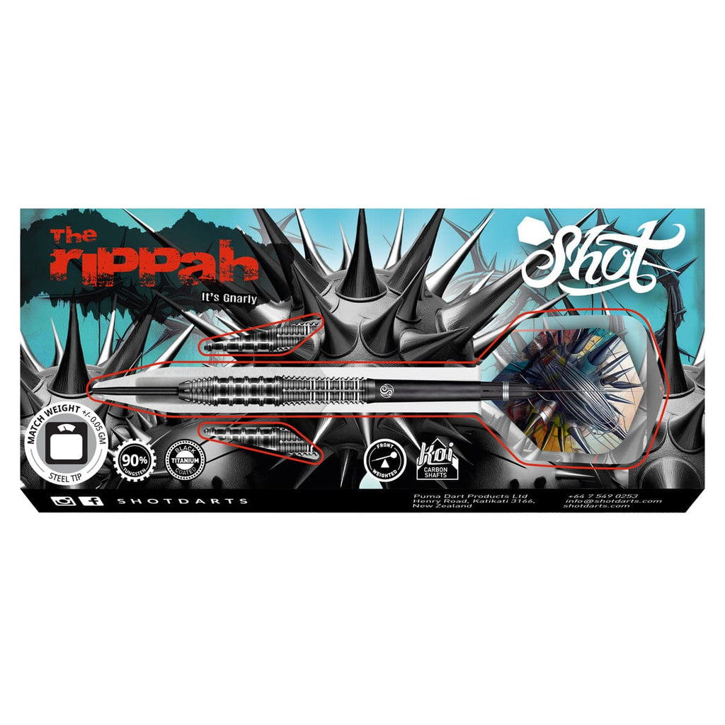 SHOT - Gnarly Rippah Steel Tip Darts - 90% Tungsten - 23g