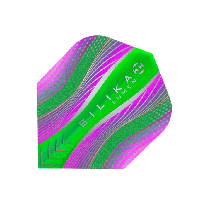 HARROWS - Silika Lumen Dart Flights - Purple and Green - Standard Small NO6 Shape