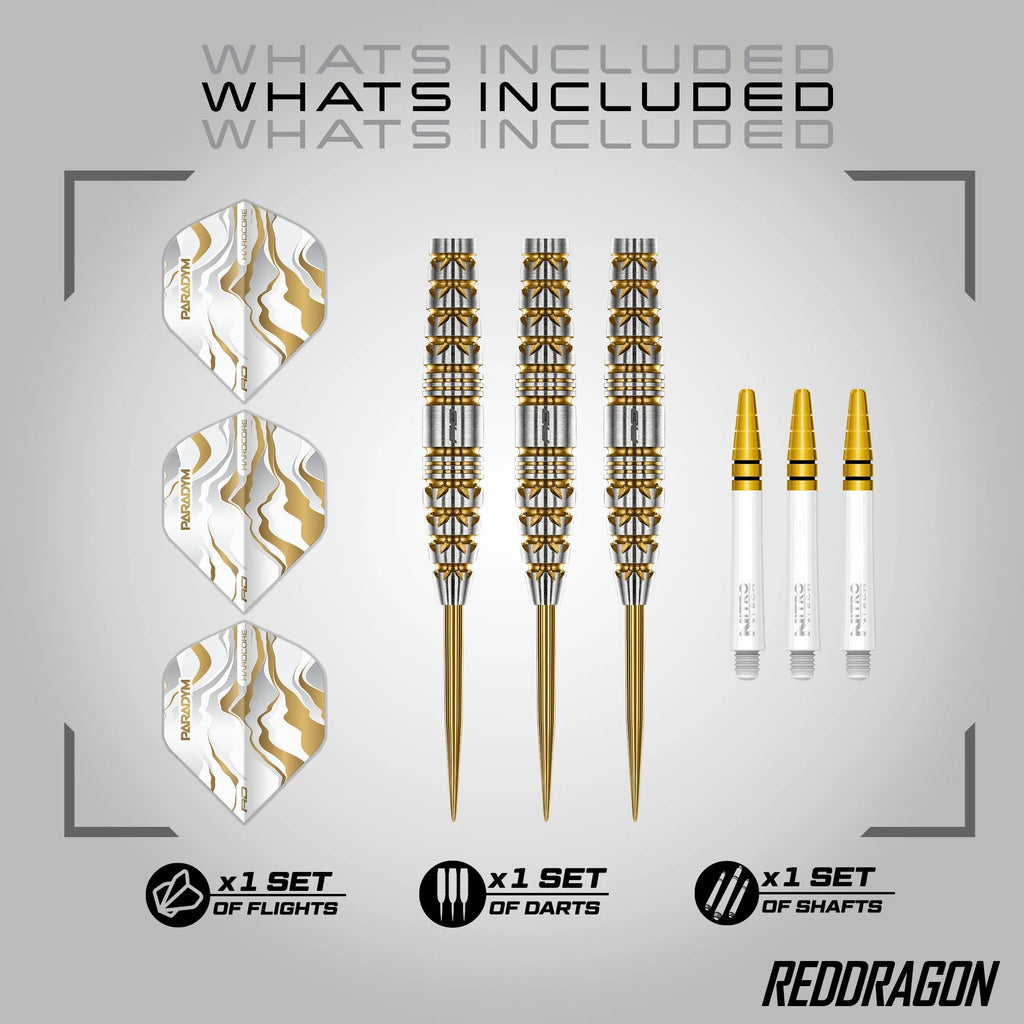 RED DRAGON - 25g PARADYM GOLD Darts - 90% Tungsten