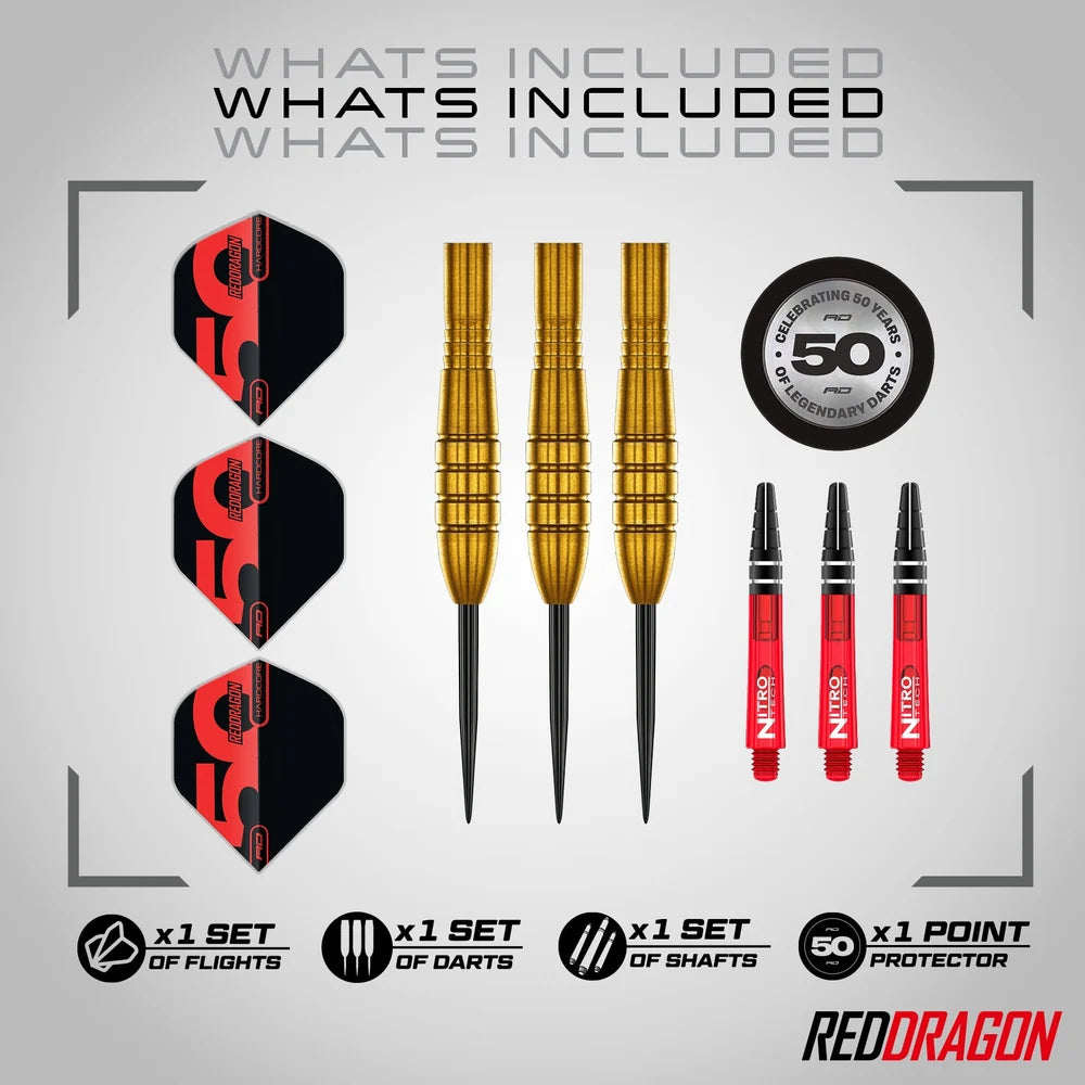 RED DRAGON - 26g Golden Virgin 5 Dart - 95% Tungsten